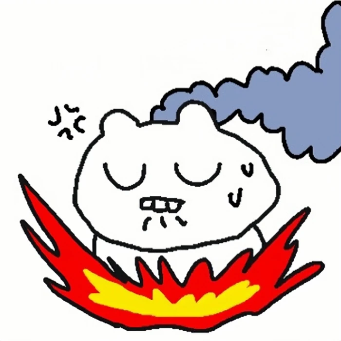 可爱卡通形象冒火冒烟,表情痛苦尽显愤怒情绪 实用聊天表情包表情包图片gif动图 - 求表情网,斗图从此不求人!