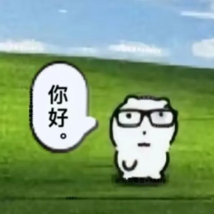戴着眼镜的可爱卡通形象，配文“你好”，礼貌又呆萌 来财来财呆呆状态表情包 Meme GIF - MemeVerse, Never Lose a ...