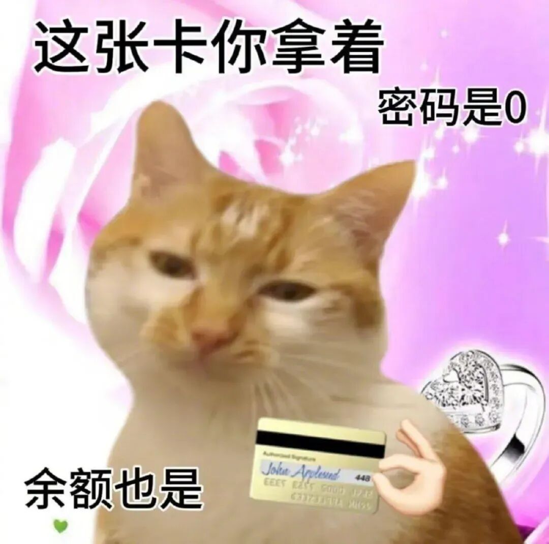 橘猫递银行卡,密码余额均为0,搞笑敷衍示好 猫咪表情包:无法拒绝的meme抽象表情包表情包图片gif动图 - 求表情网,斗图从此不求人!