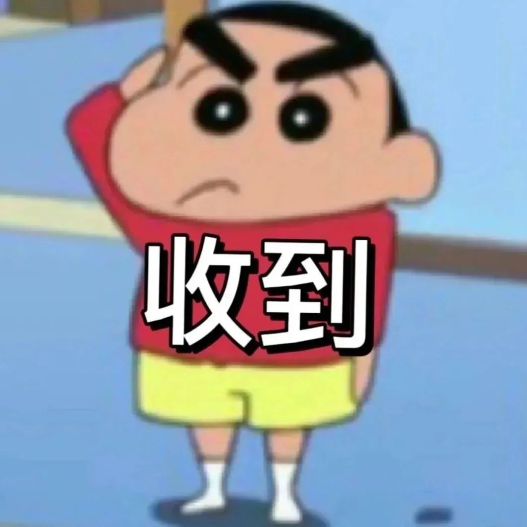 蜡笔小新严肃举物,“收到”显认真回应 万能回复表情包表情包图片gif动图 - 求表情网,斗图从此不求人!