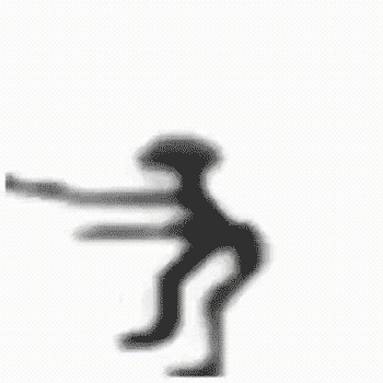 模糊简笔小人夸张冲锋射击，动感搞笑 电摇小子表清包 满级电摇小黑人表情包表情包图片gif动图 - 求表情网,斗图从此不求人!