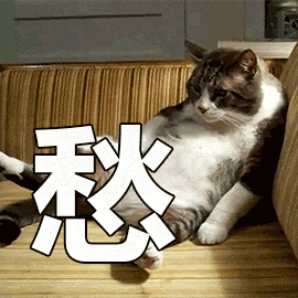 肥猫瘫坐沙发,大“愁”字尽显慵懒愁态 表情包|我种地养你表情包图片gif动图 - 求表情网,斗图从此不求人!