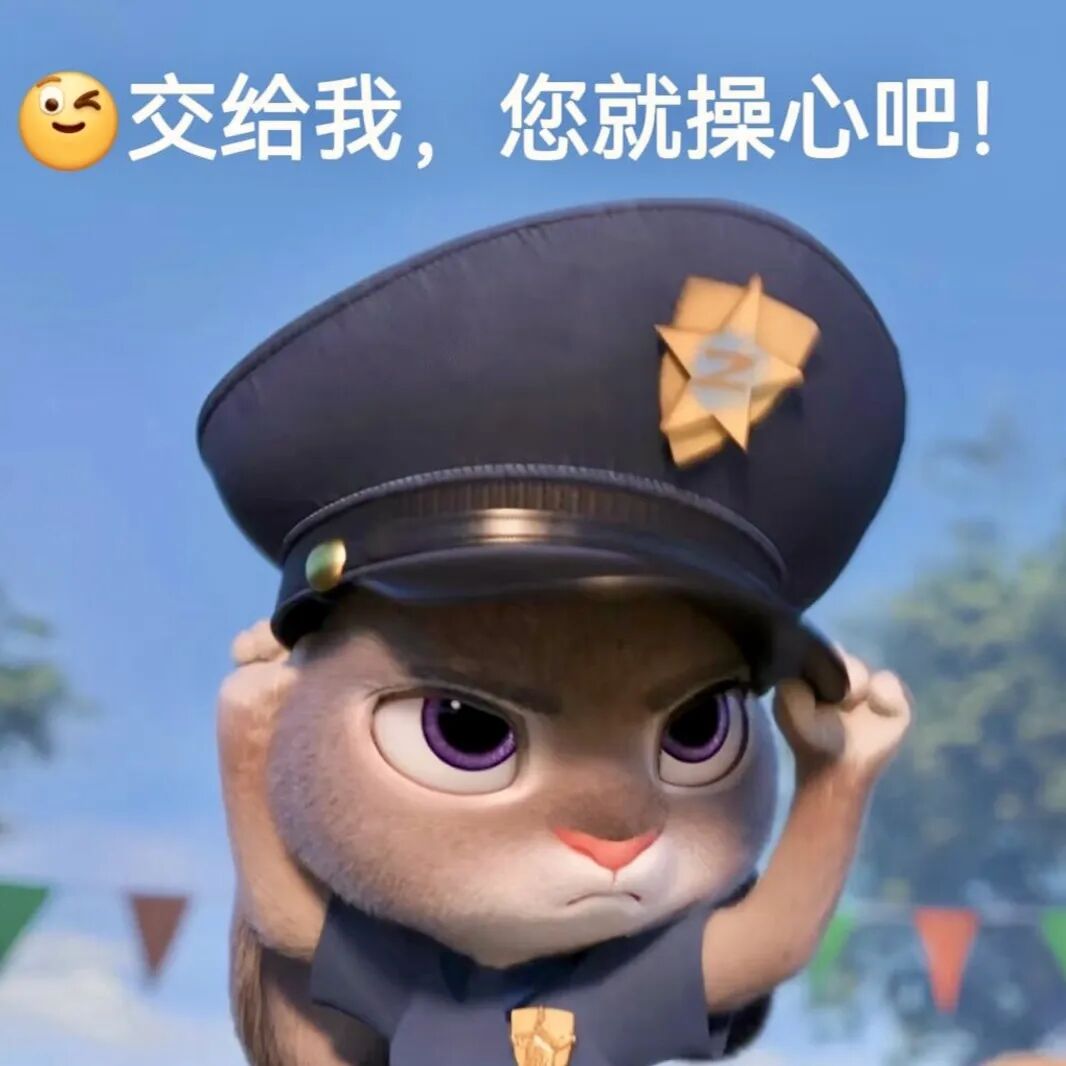 朱迪警官严肃扶帽：交给我，您就操心吧！ 表情包：再催你来干表情包图片gif动图 - 求表情网,斗图从此不求人!