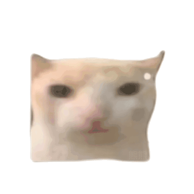 模糊歪耳小猫抿嘴，呆萌疑惑搞怪超可爱 超全猫meme透明底表情包表情包图片gif动图 - 求表情网,斗图从此不求人!