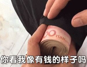 掏出百元钞卷却反问:你看我像有钱的样子吗 ”应付借钱专用表情包图”🤡Meme GIF - MemeVerse, Never Lose a ...