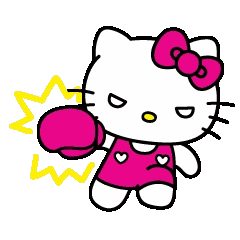 Hello Kitty戴粉拳套,凶萌出拳超带感 300个热门表情包大全表情包图片gif动图 - 求表情网,斗图从此不求人!