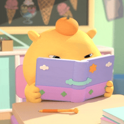 小黄顶橘子，端坐书桌前专注看书 表情包：全是动图Meme GIF - MemeVerse, Never Lose a Meme Battle ...