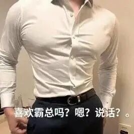 白衬衫肌肉霸总，强势追问：喜欢霸总吗？说话！ 表情包｜我再也不玩抽象了表情包图片gif动图 - 求表情网,斗图从此不求人!