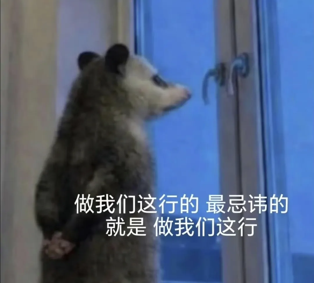 背手负鼠凝望门,自嘲“做这行最忌做这行” 负鼠文字图片表情包合集(42张)表情包图片gif动图 - 求表情网,斗图从此不求人!