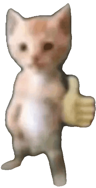 可爱小猫站立着,自信地竖起大拇指,超萌超可爱 表情包图片gif动图 - 求表情网,斗图从此不求人!