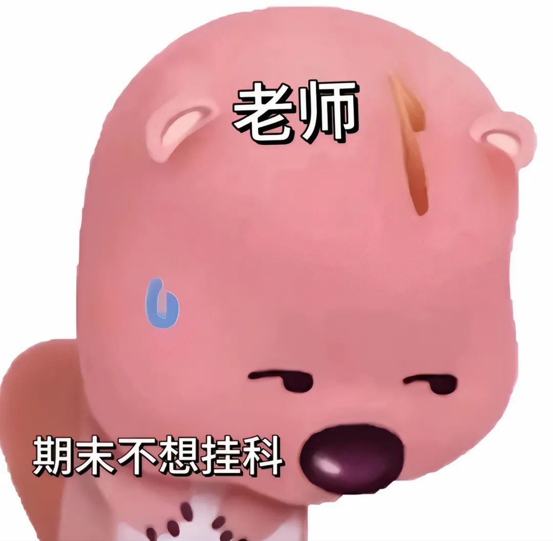 大学生期末求捞表情包 委屈巴巴的可爱玩偶,配文“老师 期末不想挂科”,萌趣十足表情包图片gif动图 - 求表情网,斗图从此不求人!