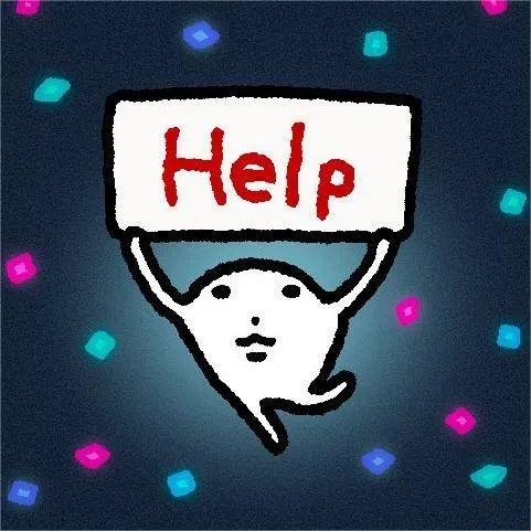 不堪一击的麻薯 可爱简笔小人举牌“Help”,满脸无奈超搞笑表情包图片gif动图 - 求表情网,斗图从此不求人!