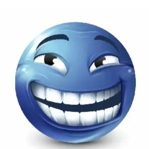 蓝脸emoji 表情包 蓝色搞怪笑脸表情包,咧嘴露齿笑超魔性表情包图片gif动图 - 求表情网,斗图从此不求人!