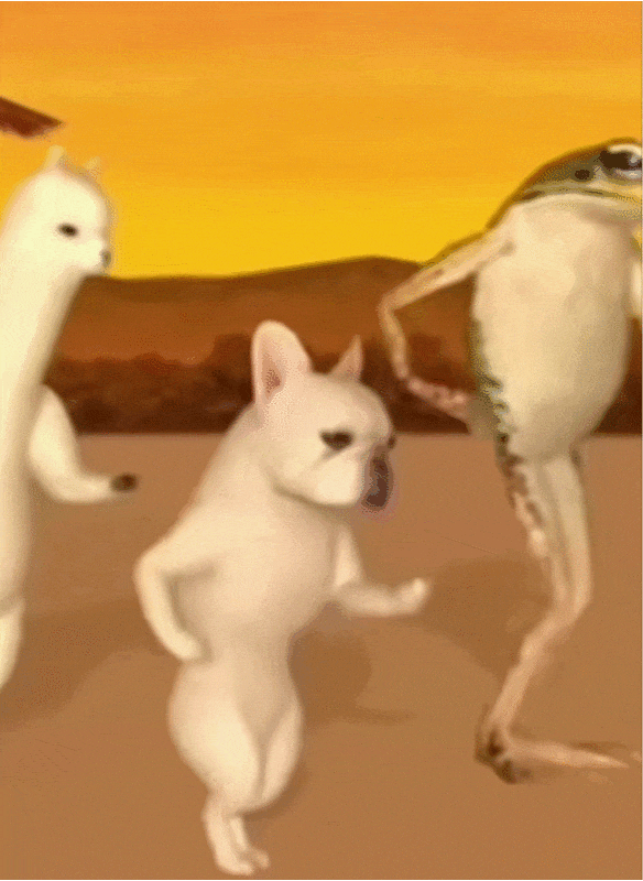 绝对猎奇重口阴间 动图表情包 可爱动物们在沙漠中一起欢乐起舞的有趣动态表情包表情包图片gif动图 - 求表情网,斗图从此不求人!