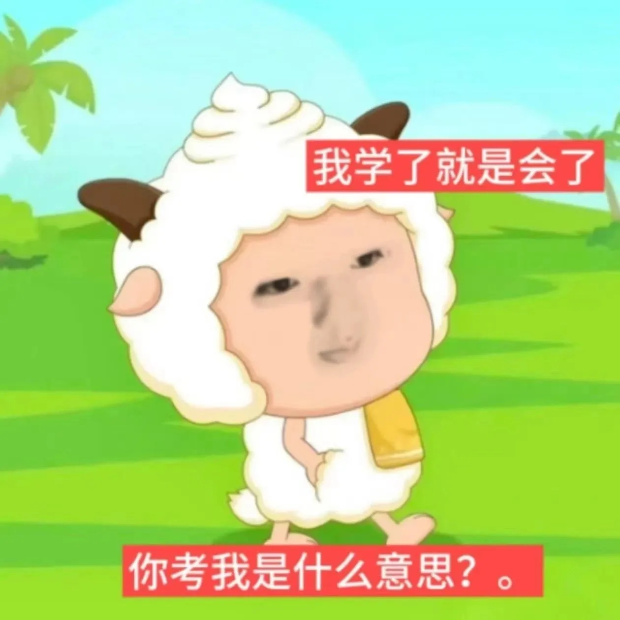 最新sakuya梗图 不想上班上学表情包合集 《羊村学霸的霸气回应:我学了就是会了,别考我啥意思》表情包图片gif动图 - 求表情网,斗图从此不求人!