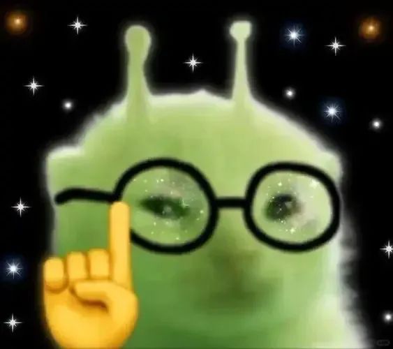 绿色抽象外星猫表情包合集 戴眼镜的可爱绿外星生物 比着手指 眼神呆萌超有趣表情包图片gif动图 - 求表情网,斗图从此不求人!